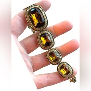 HEIDI DAUS Exquisite Elegance Crystal Bracelet Topaz